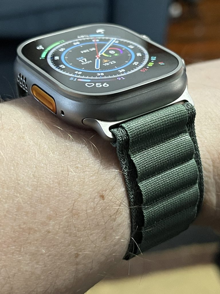 Apple Watch Ultra with alpine loop band